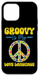 Coque pour iPhone 12 mini Guitare Hippie Meditation Freedom Wreaths