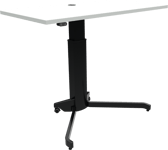 AeroTable, Enkeltben hæve-/sænkebord, firkantet, hvid/sort, H120x120x60 cm, mfc