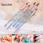 5pcs/set Nail Art Acrylic Carving Painting Brush Pattern Design Onesize