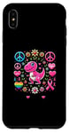 Coque pour iPhone XS Max Peace Love Cure T-Rex Dinosaure Sensibilisation au cancer du sein