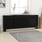 Maison Chic - Cache-radiateur Équipement pour radiateur mdf Noir 205 cm 76054