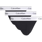 Calvin Klein Kalsonger 3P Modern Cotton Stretch Thong Svart bomull Medium Herr