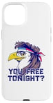 Coque pour iPhone 15 Plus You Free Tonight ? Funny Eagle Freedom 4th USA Meme