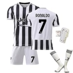 Fotbollssatser Fotbollströja T-shirt 21/22 Christiano Ronaldo Vuxna barn nyaste fotboll Tröjor Cristiano Ronaldo Home 26 (140-150cm)