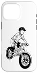 Coque pour iPhone 16 Pro Max Vélo de montagne Garçon Amoureux du vélo de montagne