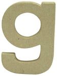 Décopatch AC819C - Un support en papier brun mâché 1,5x8,5x12 cm, Lettre minuscule g