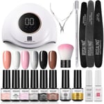 Gel nagellack startset med UV-lampa 36W Gel Defel Set Shellac Kit,