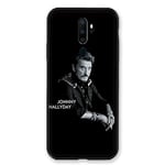 Cokitec Coque pour Oppo A9 (2020) Johnny Hallyday Noir