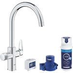 GROHE BLUE PURE STARTCURVE tvågreppsblandare 233mm pip 1h/C-pip t/k