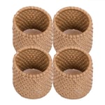 Ziczac - Rattan serviettring 4 stk beige