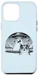 Coque pour iPhone 12 Pro Max Alien Cat Meme - Drôle de vaisseau spatial OVNI