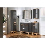 Otitec - Armoire de salle de bain avec miroir murale - Graphite - L60-H70-P20 - java - Graphite