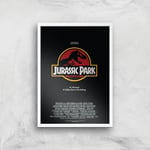 Jurassic Park Giclee Art Print - A2 - White Frame