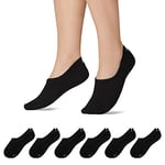 Snocks Chaussettes Invisibles Femme Lot de 6 - Chaussette Mocassin en Coton: Agrèable et Confortable à Porter - Socquettes Femme et Chaussette Invisible Homme - Taille: 43-46