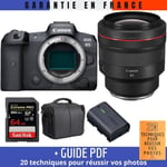 Canon EOS R5 + RF 85mm F1.2L USM + SanDisk 64GB UHS-II SDXC 300 MB/s + Canon LP-E6NH + Sac + Guide PDF MCZ DIRECT '20 TECHNIQUES POUR RÉUSSIR VOS PHOTOS