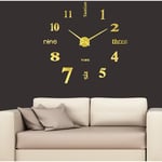 Horloge Murale Design Moderne - Horloge Murale 60cm-120cm - Silencieuse diy Home Office Htel Décoration (or)