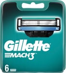 Pack 6 Lames "GILLETTE MACH3" Recharge Rasoir Rasage Gilette Mach 3 Match3 Match