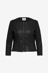 Only Carmakoma - Jacka carSaramy Faux Leather Jacket - Svart