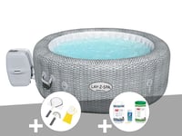 Kit spa gonflable Bestway Lay-Z-Spa Honolulu rond Airjet 4/6 places + Kit traitement brome + Kit de nettoyage