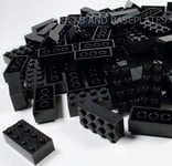 LEGO BRICKS 200 x BLACK 2x4 Pin - From Brand New Sets Sent in a Clear Sealed Bag