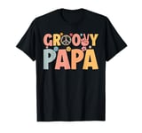 Groovy Papa Retro Dad Matching Family 1st Birthday Party T-Shirt