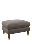 John Lewis Camber Leather Footstool, Light Leg