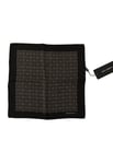 Dolce & Gabbana Mens Black Patterned DG Printed Square Handkerchief Scarf Silk - One Size