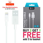 Genuine Core USB Data Charger Cable for iPhone 12 11 XS X 8 7 6 5 SE iPad iPod