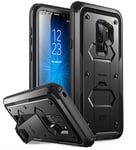 i-Blason Coque Samsung Galaxy S9+ Plus, [Série Armorbox] Coque Antichoc avec Béquille et Clip Ceinture SANS Protecteur d'écran pour Samsung S9 Plus 2018 (Noir)