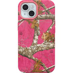 OtterBox iPhone 15, iPhone 14, and iPhone 13 Symmetry Series Case - REALTREE FLAMINGO PINK, snaps to MagSafe, ultra-sleek, raised edges protect camera & screen