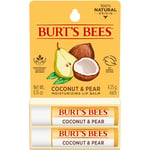 Burt's Bees Lot de 2 baumes à lèvres hydratants à la noix de coco et à la poire pour unisexe 2 x 0,15 oz baume à lèvres