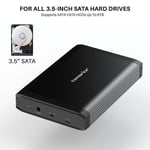 3.5" USB-C 3.0 HDD Combrite Hard Drive Enclosure Type-C to SATA Portable Caddy