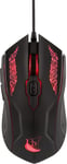 Drakkar Souris gaming filaire Shaman pour PC - 6 boutons - Connexion USB - Rétroéclairage LED - Noir et rouge