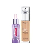 L’Oreal Paris Hyaluronic Acid Filler Serum and True Match Hyaluronic Acid Foundation Duo (Various Shades) - 8W Golden Cappuccino