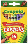 Crayola Crayons, School Supplies, Colors may vary, 16 Count, Crayon Size 3-5/8"L x 5/16" Diameter