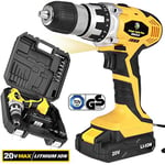 Bakaji Power Tools Drill Driver Batteria al litio per carichi pesanti 20v