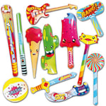 Lavatelli - Lot de 12 Cadeaux fête d'anniversaire pour Enfants, jouets gonflables, Pinata, Formes de 40 à 100 cm, Jeux, Gadgets, pensées et idées Cadeaux pour garçon et fille