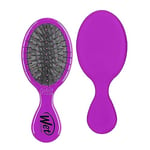 Wet Brush à cheveux humide Brosse Mini Detangler Solid Print avec des poils doux IntelliFlex, Mini brosse de voyage pour tous les types de cheveux - (Violet), 1 Unité (Lot de 1)