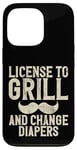 Coque pour iPhone 13 Pro Licence pour griller et changer les couches New Dad