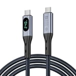 SOOPII USB 4 Cable with LED display,Supports 8K Video,40Gbps Data Transfer,240W USB C to USB C Cable,Compatible with lPhone 15,Galaxy S23,MacBook,Thunderbolt 3, Monitor,Docking Stations（3.3ft）