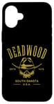 iPhone 16 Plus Deadwood South Dakota USA Skull Distressed Design Case