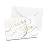 Hortense B. Hewitt Thank You Notes, Paper, Gold, 4.8 x 3.5