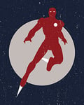 Komar WTD Sticker mural Iron Man Fly pour chambre d'enfant Motif Marvel 40 x 50 cm
