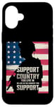 Coque pour iPhone 16 Plus Soutenez votre pays Soldat patriotique Soldat du drapeau