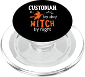 Une gardienne drôle d'Halloween effrayante le jour, une sorcière la nuit, une femme PopSockets PopGrip pour MagSafe