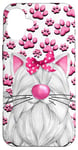 Coque pour iPhone 16 Plus Pink Paw Pattern Unique Watercolor Cat Art For Cat Mom