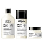L'oral Professionnel Serie Expert Metal Detox Shampoo, Hair Mask and Leave-In Cream Routine