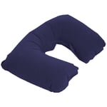 HIGHLANDER INFLATABLE HEAD REST NECK SUPPORT TRAVEL SLEEPEZE PILLOW NAVY BLUE