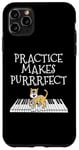 Coque pour iPhone 11 Pro Max Chat piano, pianiste, professeur de piano