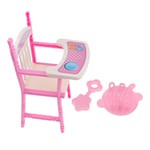 harayaa 2pcs Reborn Baby Toy Toddler Furniture Toy - ABS Chair And Tableware